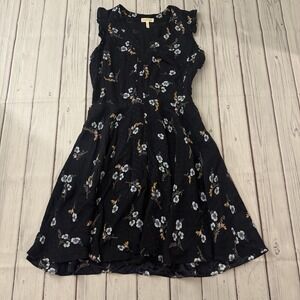 Rebecca Taylor Silk Knee Length Dress Women's Wild Floral Size 6 Sexy
